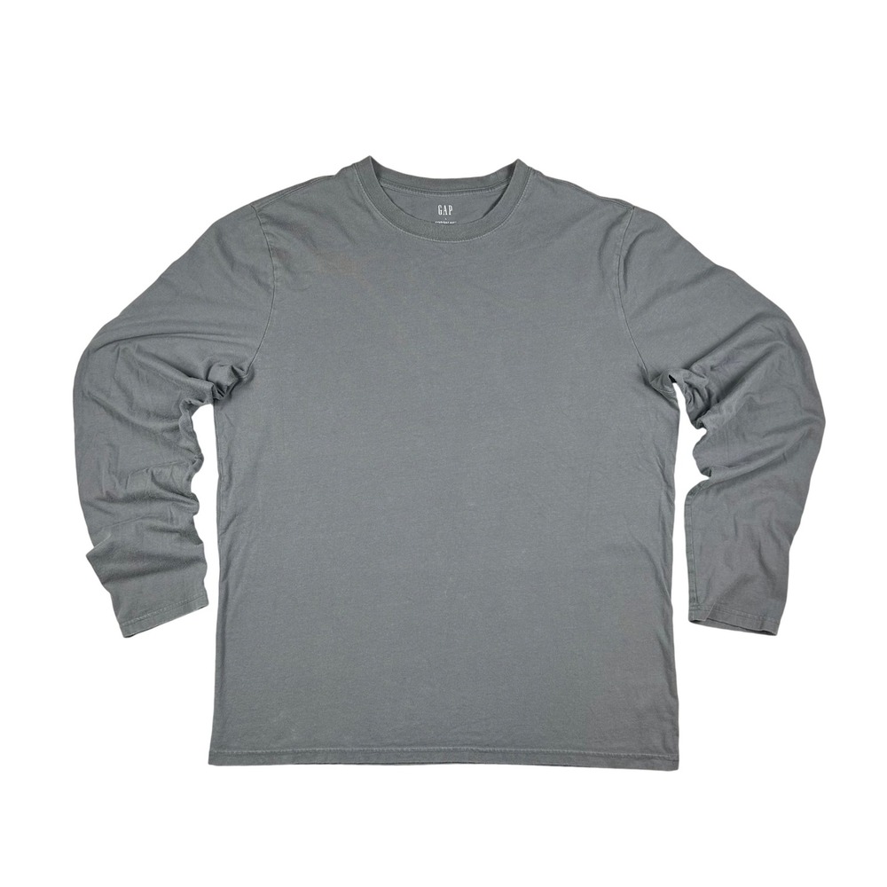 Gap Everyday Soft Mens Long Sleeve T-Shirt Gray New Shadow Size L